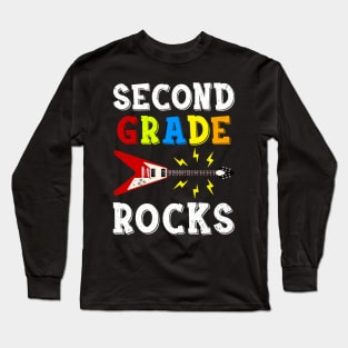 Second Grade Rocks Teacher Student Kid Back To School Long Sleeve T-Shirt